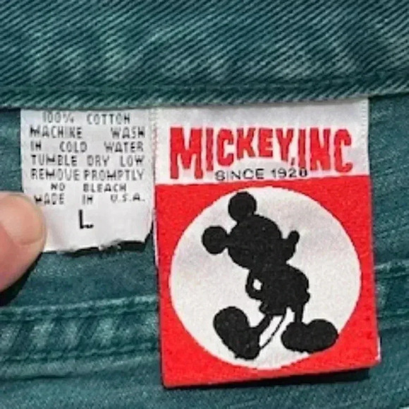 Disney Mickey Inc Turquoise Shorts‎ Girls Large embroidered Mickey Mouse Bermuda - Picture 8 of 9